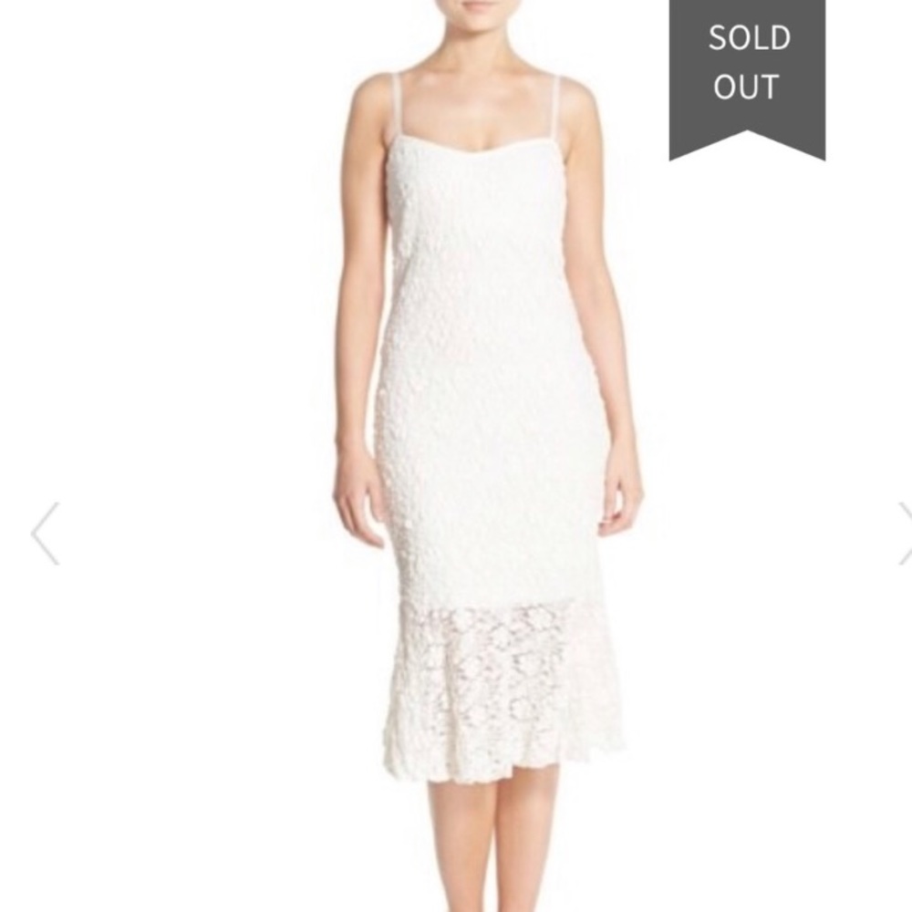 French Connection lace midi dress.